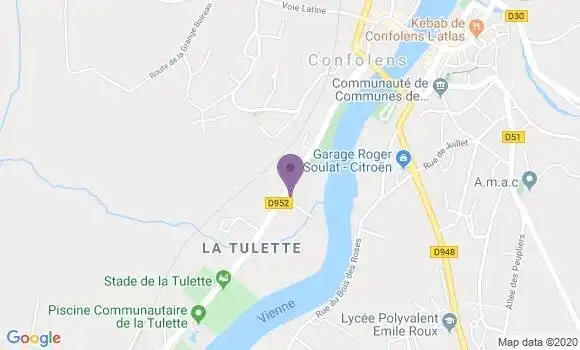 Localisation Crédit Agricole Agence de Confolens