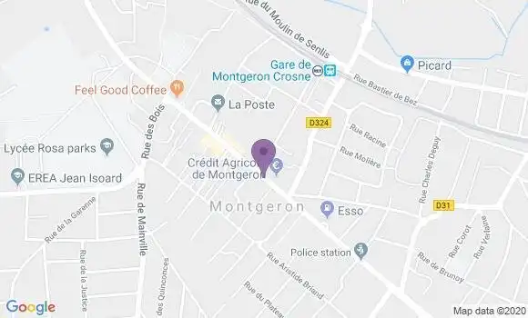 Localisation LCL Agence de Montgeron