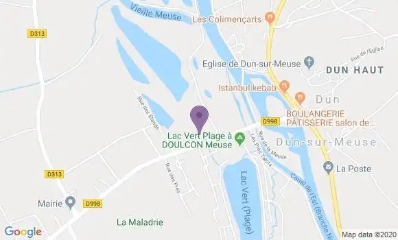 Localisation Crédit Agricole Agence de Dun sur Meuse