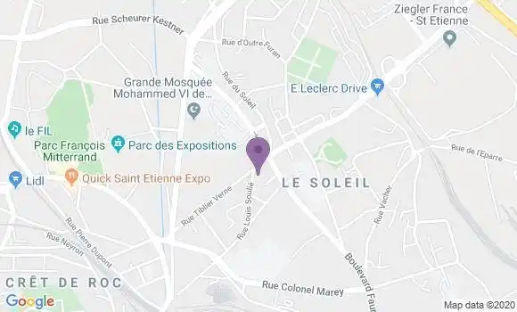 Localisation Crédit Agricole Agence de Saint Etienne le Soleil