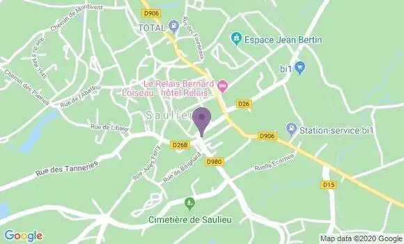 Localisation Crédit Agricole Agence de Saulieu