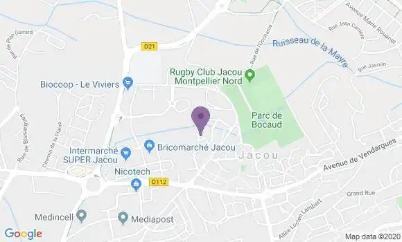 Localisation Crédit Agricole Agence de Jacou