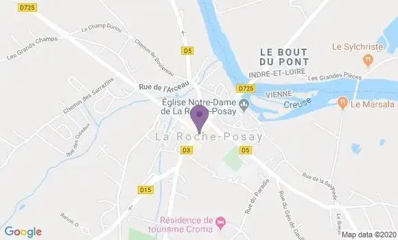 Localisation Crédit Agricole Agence de La Roche Posay