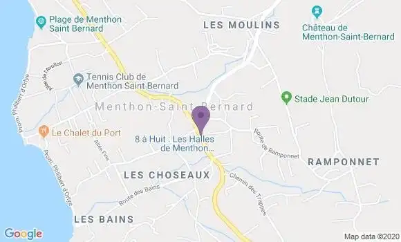 Localisation Crédit Agricole Agence de Menthon Saint Bernard