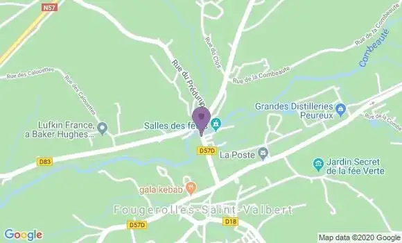 Localisation Crédit Agricole Agence de Fougerolles