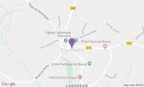 Localisation Crédit Agricole Agence de La Trinité Plouzané