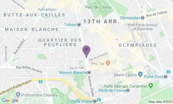 Localisation LCL Agence de Paris Maison Blanche