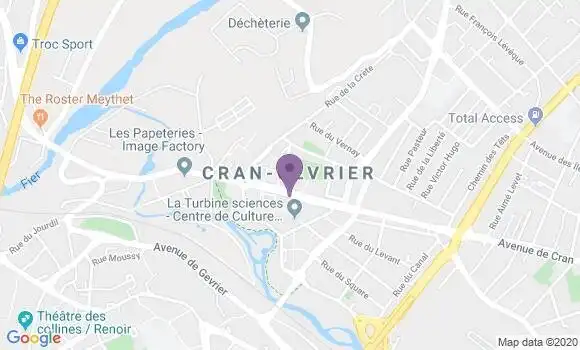 Localisation Crédit Agricole Agence de Cran Gevrier