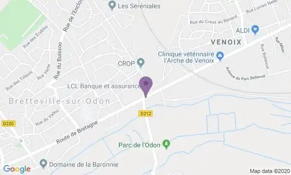 Localisation LCL Agence de Bretteville sur Odon