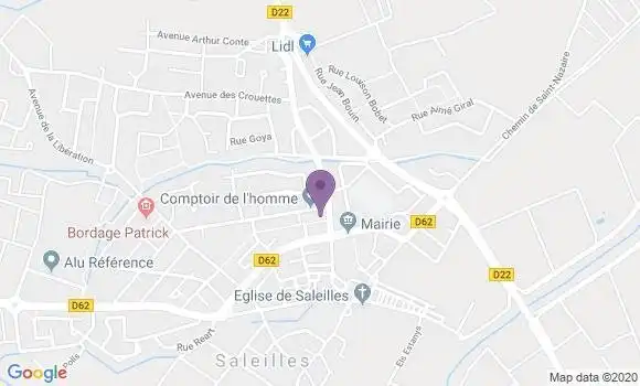 Localisation Crédit Agricole Agence de Saleilles