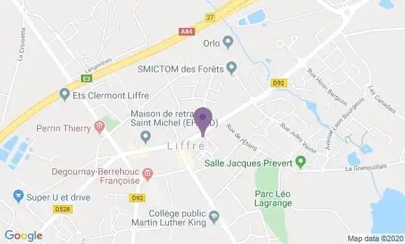 Localisation Crédit Agricole Agence de Liffré