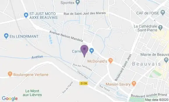Localisation Crédit Agricole Agence de Beauvais Saint Quentin