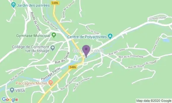 Localisation Crédit Agricole Agence de Cornimont