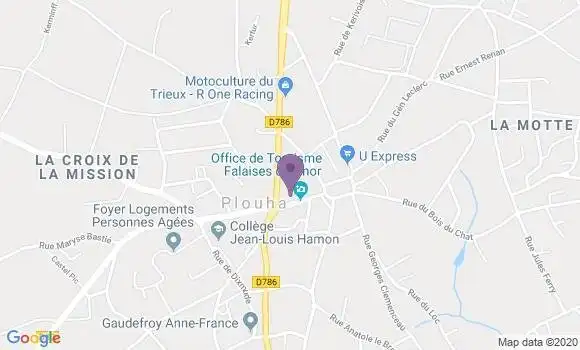 Localisation Crédit Agricole Agence de Plouha