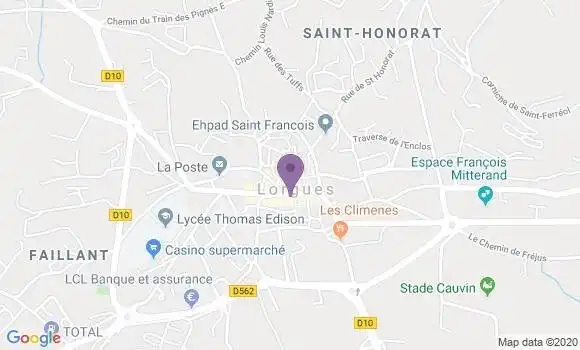 Localisation Crédit Agricole Agence de Lorgues