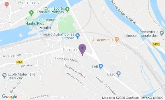 Localisation Crédit Agricole Agence de Frouard