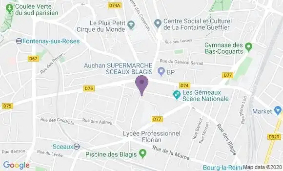 Localisation LCL Agence de Sceaux les Blagis