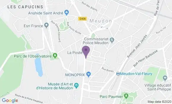 Localisation Crédit Agricole Agence de Meudon