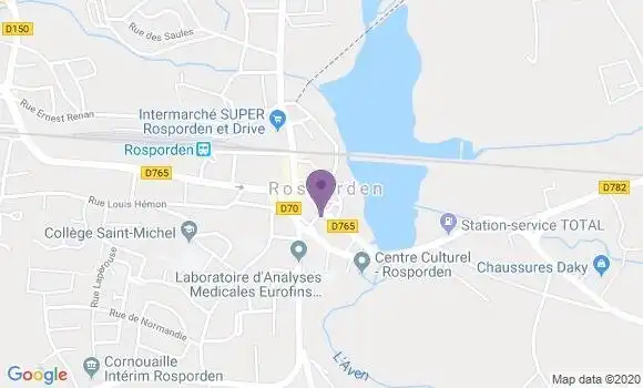 Localisation Crédit Agricole Agence de Rosporden Agence Professionnels