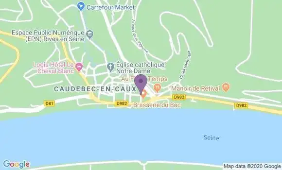 Localisation Crédit Agricole Agence de Caudebec en Caux