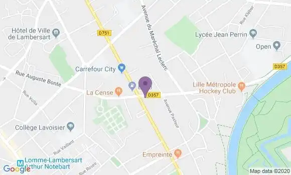 Localisation Crédit Agricole Agence de Lambersart
