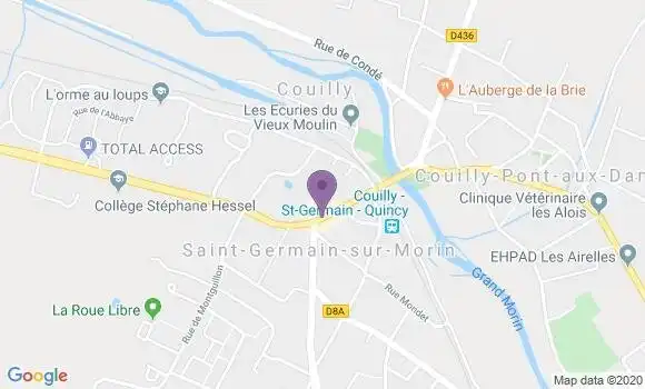 Localisation Crédit Agricole Agence de Saint Germain sur Morin