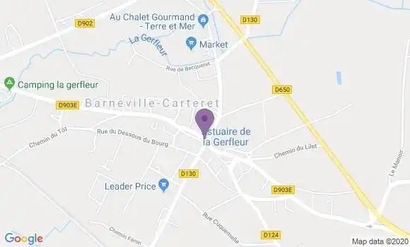 Localisation Crédit Agricole Agence de Barneville Carteret