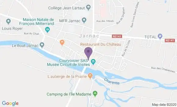 Localisation Société Générale Agence de Jarnac