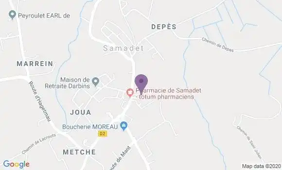Localisation Crédit Agricole Agence de Samadet