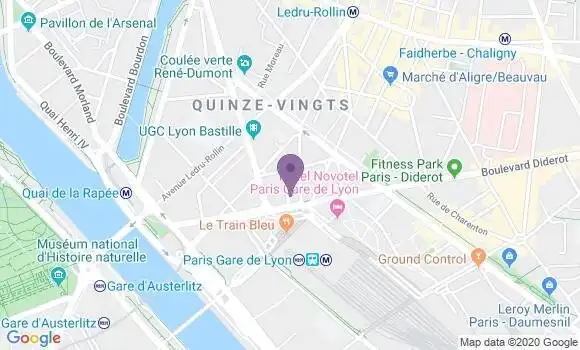 Localisation Crédit Agricole Agence de Paris Gare de Lyon