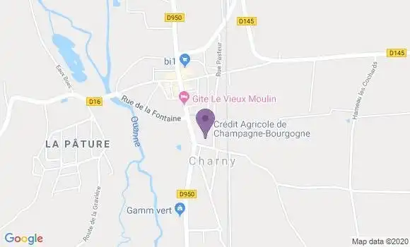Localisation Crédit Agricole Agence de Charny