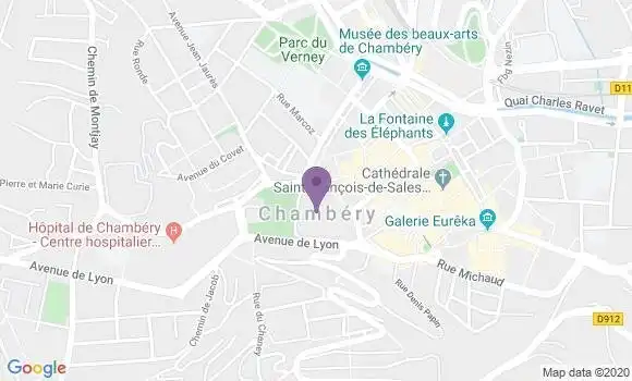 Localisation Crédit Agricole Agence de Chambéry Bissy