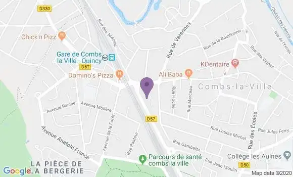Localisation Crédit Agricole Agence de Combs la Ville Gare