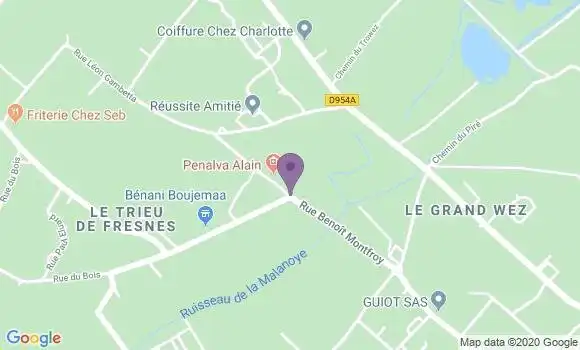 Localisation Crédit Agricole Agence de Vieux Condé