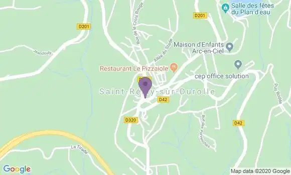 Localisation Crédit Agricole Agence de Saint Rémy sur Durolle