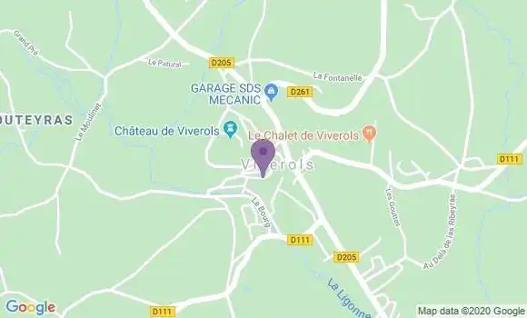 Localisation Crédit Agricole Agence de Viverols