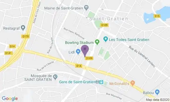 Localisation Crédit Agricole Agence de Saint Gratien