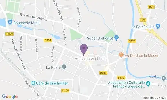 Localisation Crédit Agricole Agence de Bischwiller