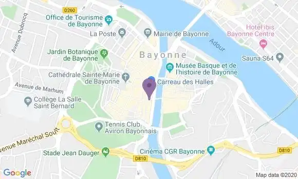Localisation Crédit Agricole Agence de Bayonne Bertaco