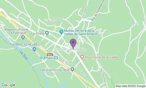 Localisation Crédit Agricole Agence de Saint Amarin