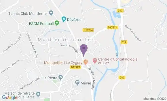 Localisation Crédit Agricole Agence de Montferrier