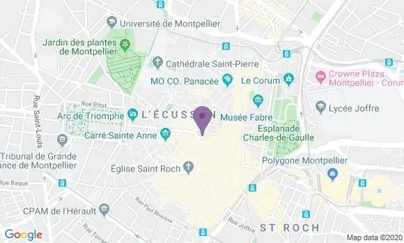 Localisation Crédit Agricole Agence de Montpellier Préfecture