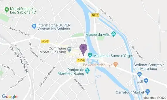 Localisation LCL Agence de Moret sur Loing
