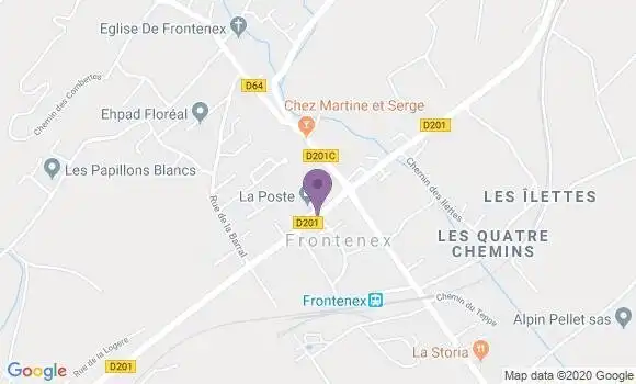 Localisation Crédit Agricole Agence de Frontenex