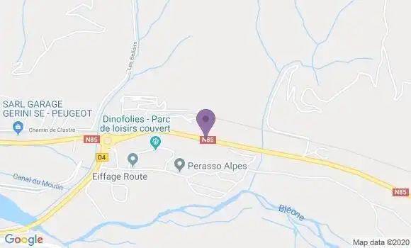 Localisation Crédit Agricole Agence de Les Mées