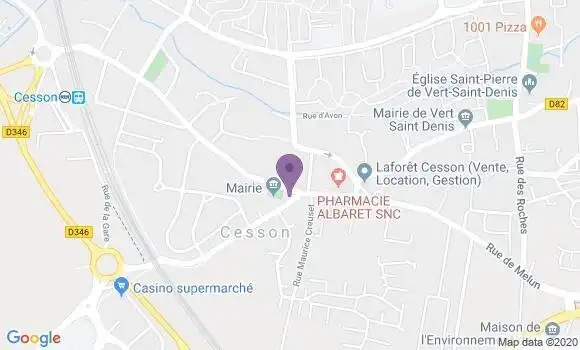 Localisation LCL Agence de Cesson la Forêt