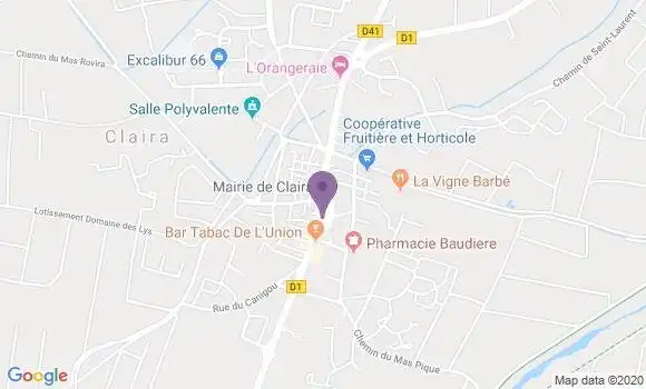 Localisation Crédit Agricole Agence de Claira