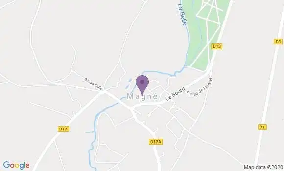 Localisation Crédit Agricole Agence de Magné