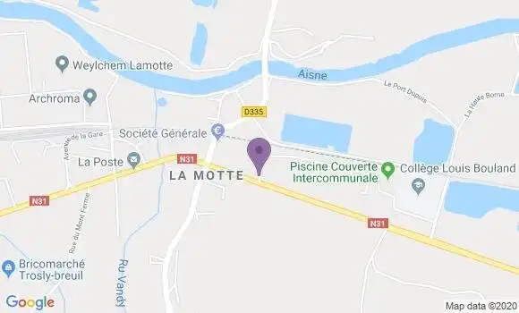 Localisation Crédit Agricole Agence de Cuise la Motte