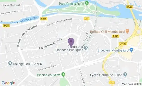Localisation Crédit Agricole Agence de Montbéliard Vivaldi